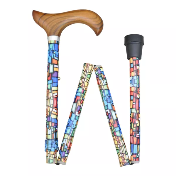 LIGHTWEIGHT Adjustable Collapsible Walking Canes, Multi-colored