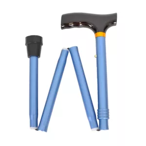 Fritz Blue Travel Mini Folding Adjustable Walking Cane 29-33