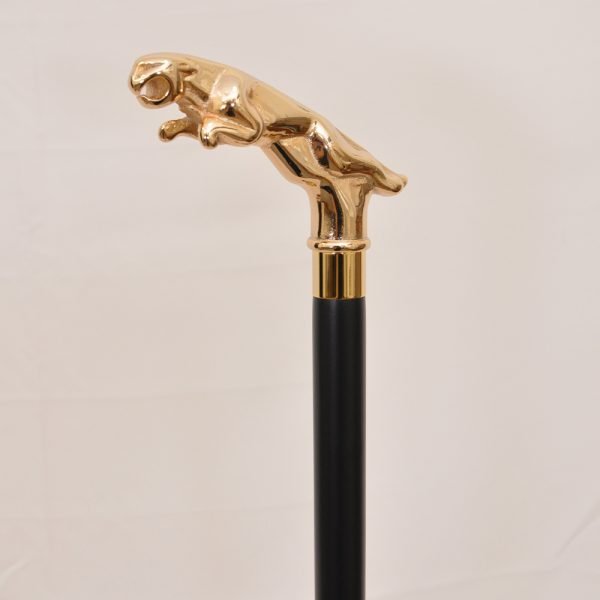supplier Gold Plated Cheetah Handle Cane