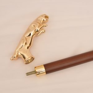 Deluxe Gold Cheetah wood Walking Stick