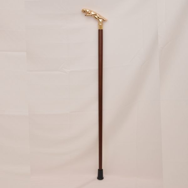 Deluxe Gold Cheetah beechwood Walking Stick