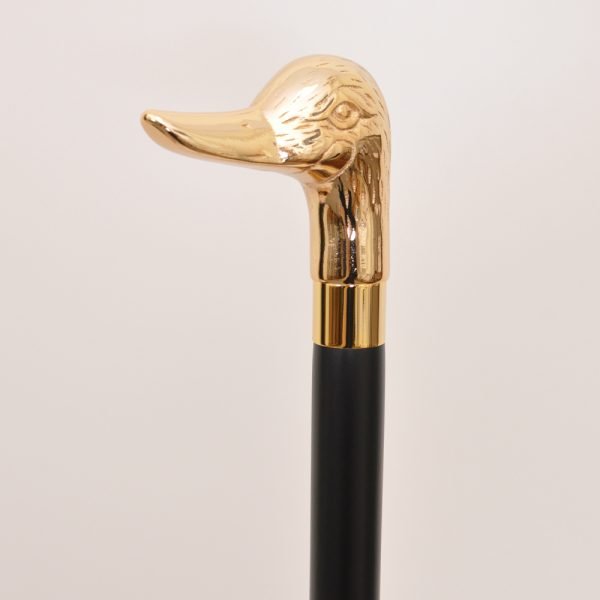 Brass Cast Duck Head Cane Walking Stick