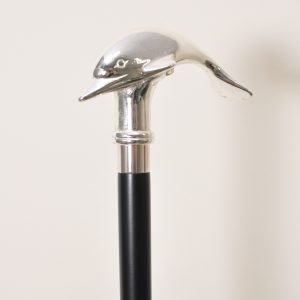 Brass Dolphin Handle Walking Cane